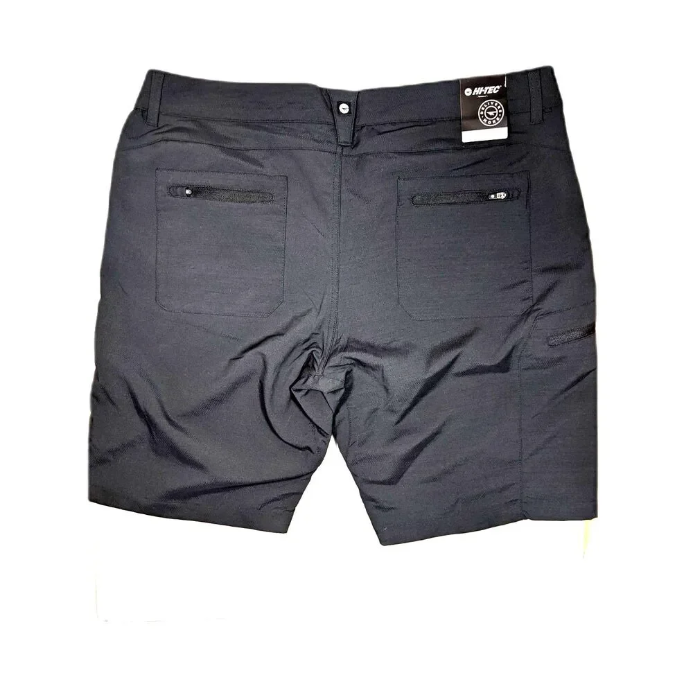 Hi-Tec Black Hiking Shorts Dri-Tec Flex Utility Rip Stop Gorpcore Preppy Sz 36